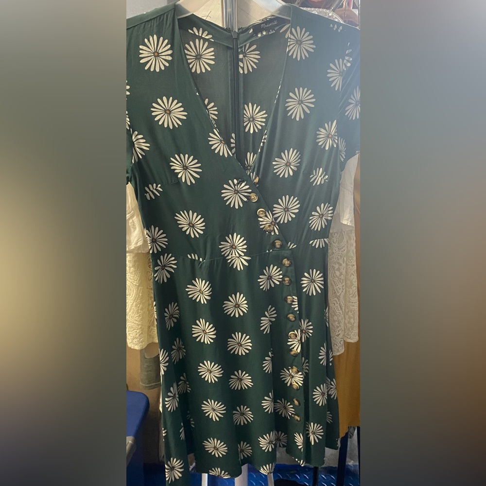 MADEWELL Green Daisy Dress